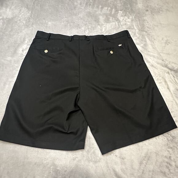 Peter Millar Wicking Shorts Mens 40 Black Solid 9" EB82 Chino Performance Golf - Picture 2 of 9